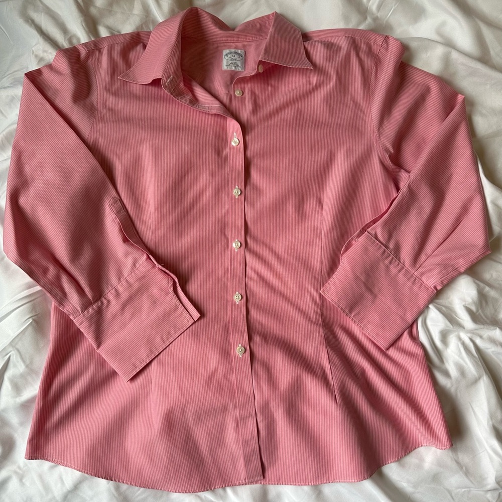 Brooks Brothers Pink Striped Blouse